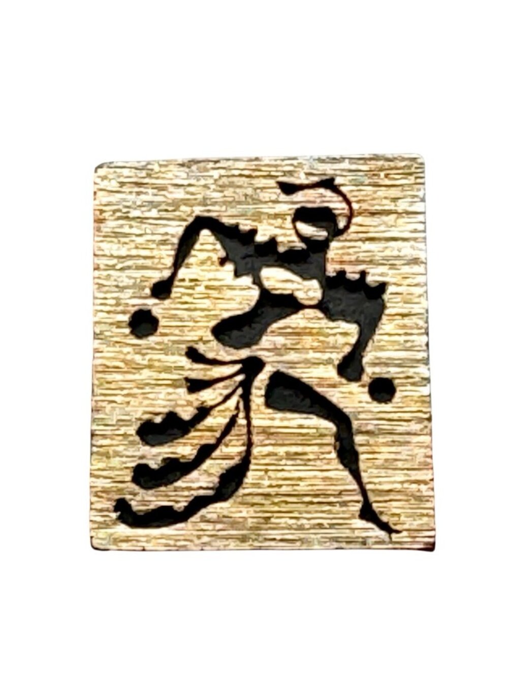 Vintage Mid Century Modern Cufflinks and Tie Clip Set Metal Overlay Latin Dancer - Picture 1 of 6